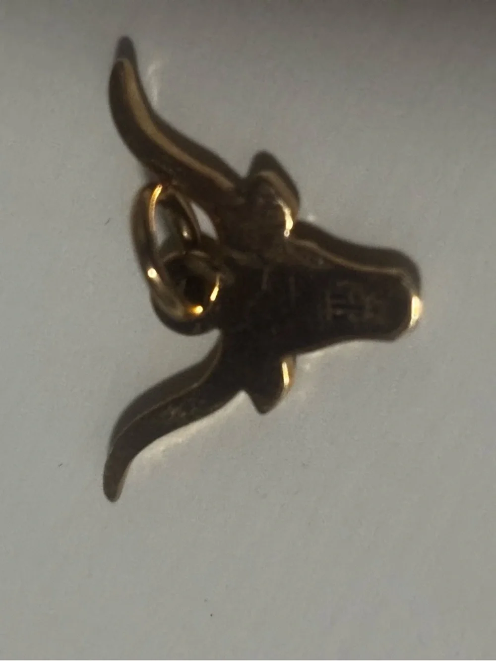 RETIRED James Avery Gold Longhorn Cattle/Longhorn Type Pendant Charm - Picture 3 of 3